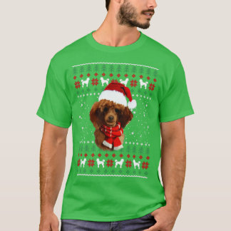 Poodle Merry Christmas Cute Poodle Dog T-Shirt
