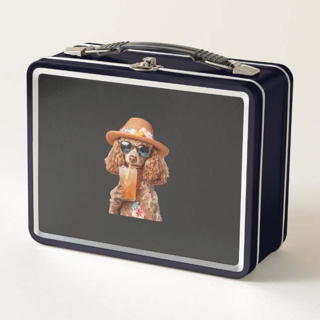 Poodle Metal Lunch Box (Front)