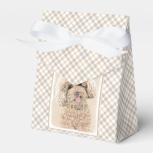Poodle Miniature Toy Apricot Cream Brown Dog Art Favour Box