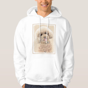 Poodle Miniature Toy Apricot Cream Brown Dog Art Hoodie