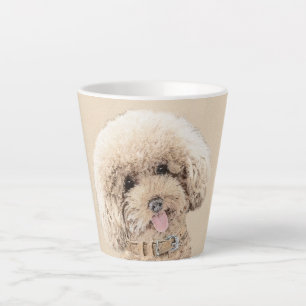 Poodle Miniature Toy Apricot Cream Brown Dog Art Latte Mug