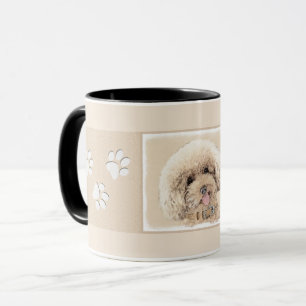 Poodle Miniature Toy Apricot Cream Brown Dog Art Mug
