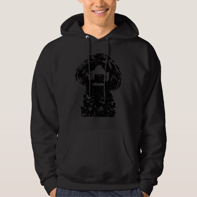 Poodle Minimal Dog Hoodie (Front)