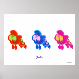 Poodle Moderne Art Poster