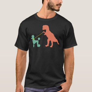 Poodle Mom Dinosaur Cute Poodle Dog Lover T-Shirt