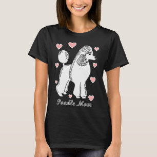 Poodle Mom In Pink And White Fitted Scoop T-Shirt