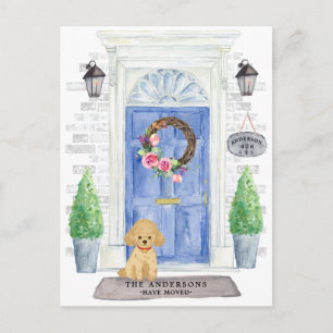 Poodle Moving Announcement Postcard