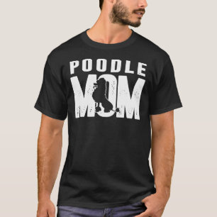 Poodle Mum Dog Silhouette T-Shirt