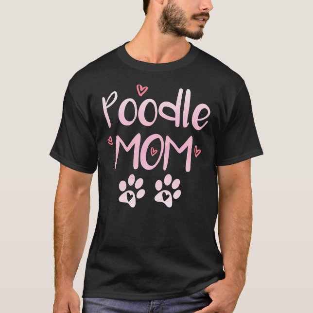 Poodle Mum Fitted Scoop       T-Shirt (Front)