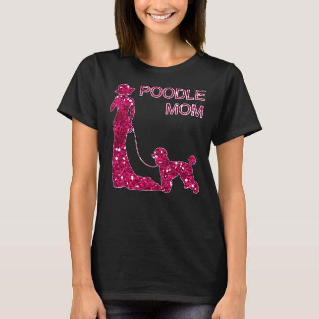Poodle Mum Fitted Scoop     T-Shirt (Front)