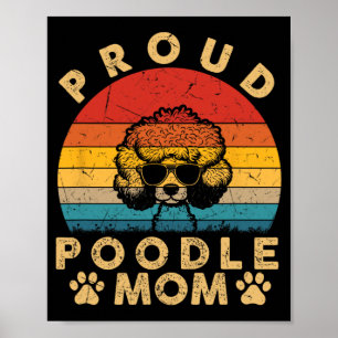 Poodle Mum Gifts I Love My Dog Mum Mama Mothers Da Poster