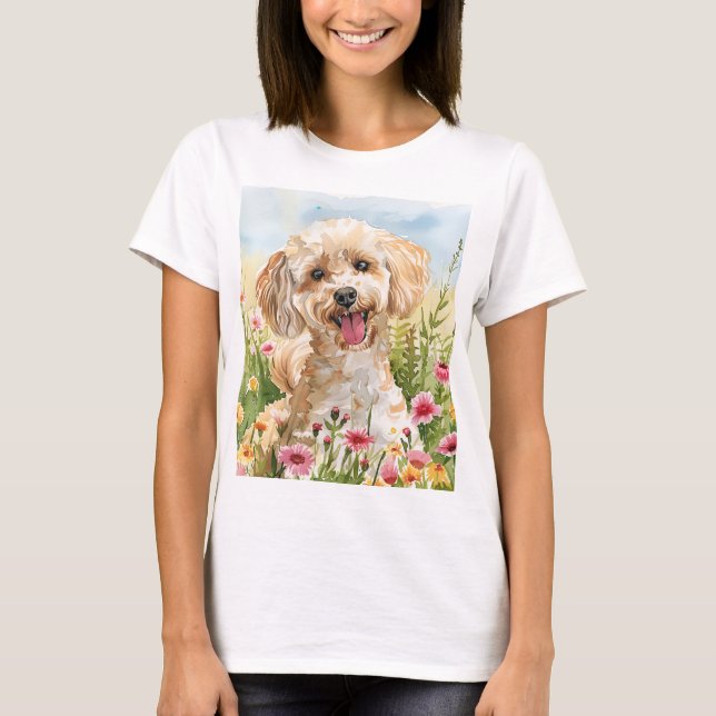 Poodle Mum Tee – Watercolor (Front)