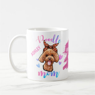 Poodle Mum Watercolor Dog Mum Coffee Mug