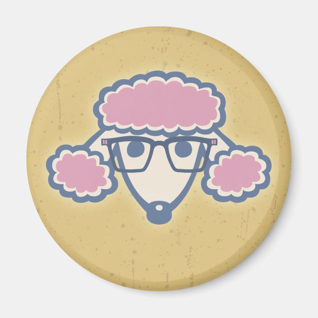 Poodle Nerd Magnet (Front)
