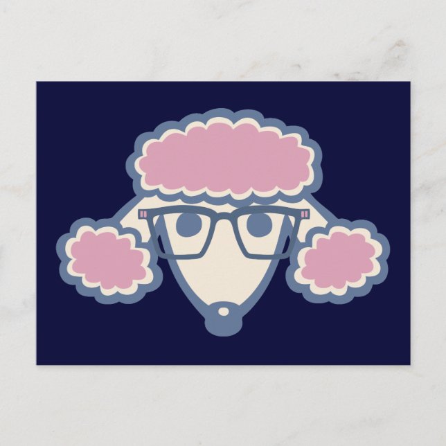 Poodle Nerd Postcard (Front)