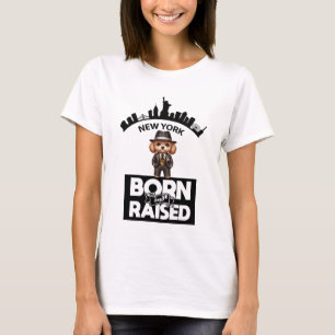 Poodle New York Born And Raised T-Shirt
