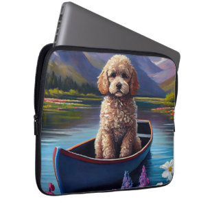 Poodle on a Paddle: A Scenic Adventure Laptop Sleeve