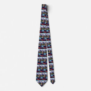 Poodle on a Paddle: A Scenic Adventure Tie