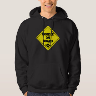 Poodle On Board Funny Sign  Stickers Gifts Hoodie