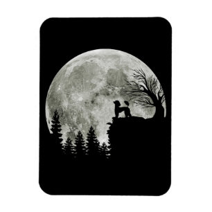 Poodle On Mountain Halloween Gift For Poodle Lover Magnet
