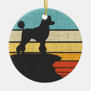 Poodle Owner Retro Vintage 60s 70s Dog Lover  Ceramic Tree Decoration