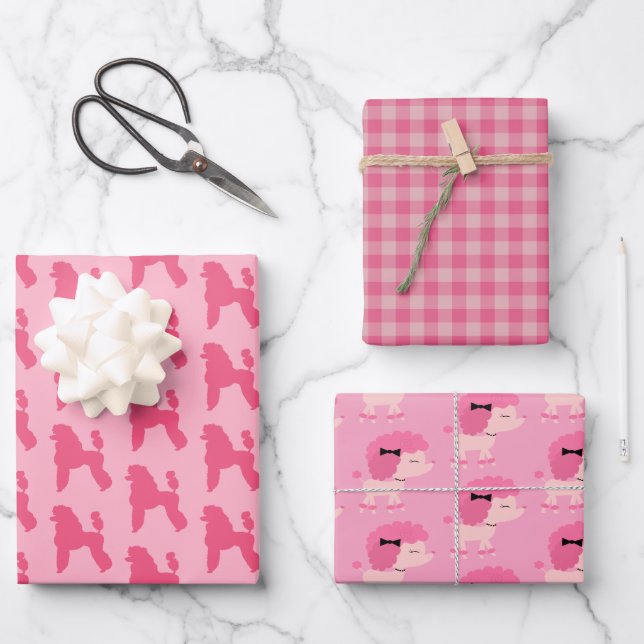 Poodle Pack Two Wrapping Paper (Front)