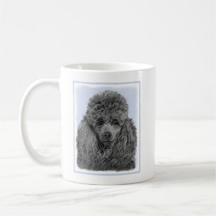 Poodle Painting Miniature Toy Black Original Art Coffee Mug