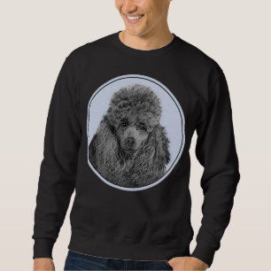 Poodle Painting Miniature Toy Black Original Art Sweatshirt