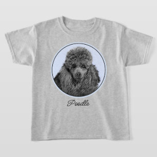 Poodle Painting Miniature Toy Black Original Art T-Shirt