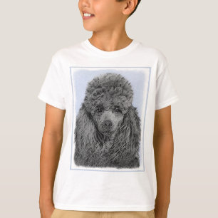 Poodle Painting Miniature Toy Black Original Art T-Shirt