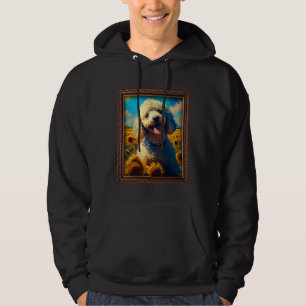 Poodle Painting Sunflower Flower Mom Women Floral Hoodie