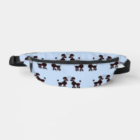 Poodle Pair blue background