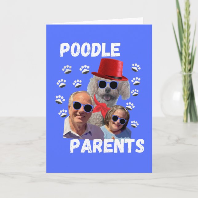 Poodle Parents Greeting Card (Front)
