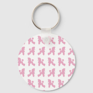 Poodle Patern Muster Pudel Key Ring