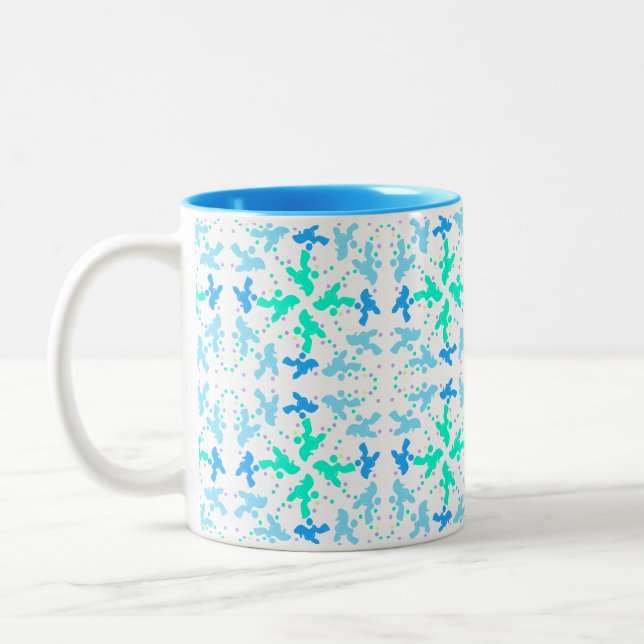 Poodle Patern Two-Tone Coffee Mug (Left)