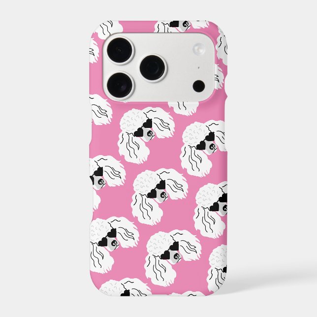 Poodle Pattern Cute Pink (Back)