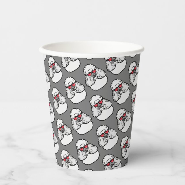 Poodle Pattern Funny Paper Cups (Front)