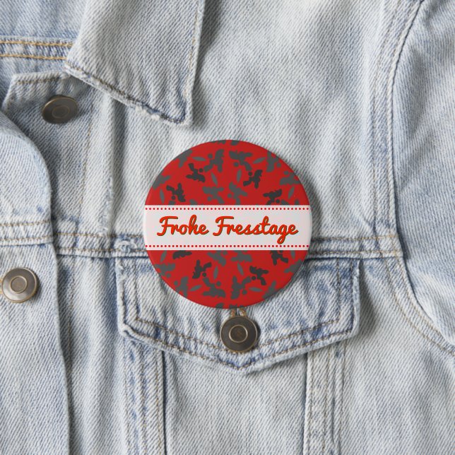 Poodle Pattern Illustration customisable  7.5 Cm Round Badge (In Situ)