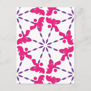 Poodle Pattern Illustration customisable  Postcard