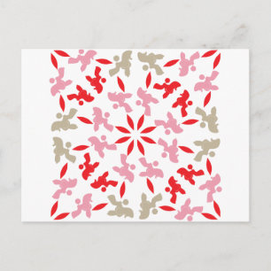 Poodle Pattern Illustration customisable  Postcard