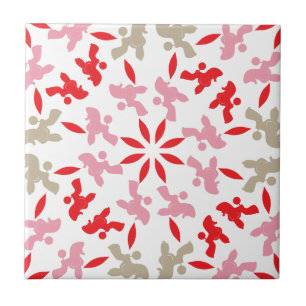 Poodle Pattern Illustration customisable Tile