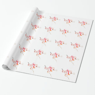 Poodle Pattern Illustration customisable  Wrapping Paper