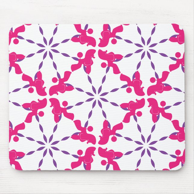 Poodle Pattern Illustration customizable  Mouse Pad (Front)