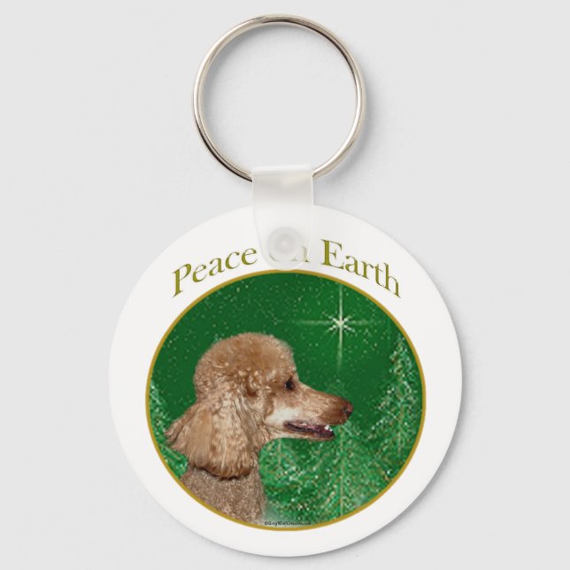 Poodle Peace Key Ring (Front)