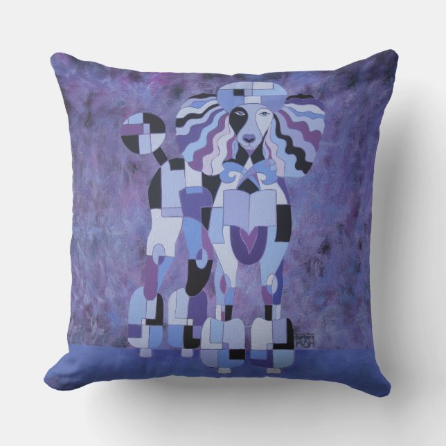 Poodle Pillow - Purple (Front)