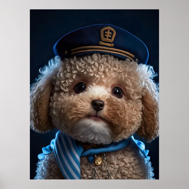 Poodle Pilot Captain Poster (Front)