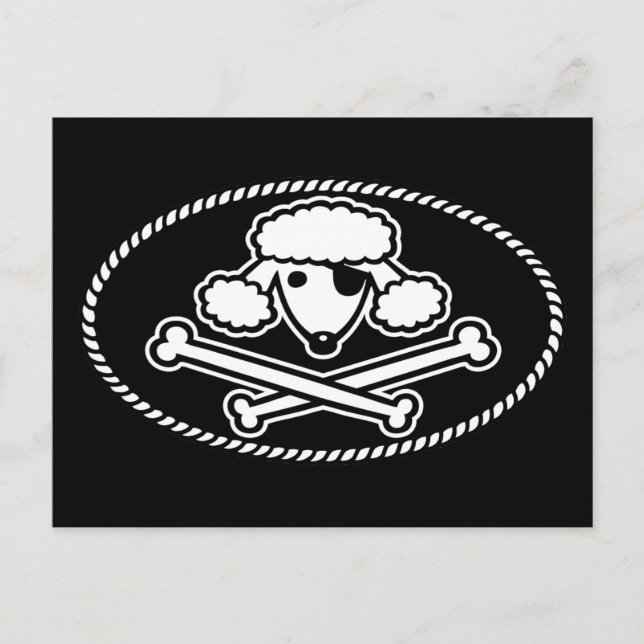 Poodle Pirate 1cl Postcard (Front)