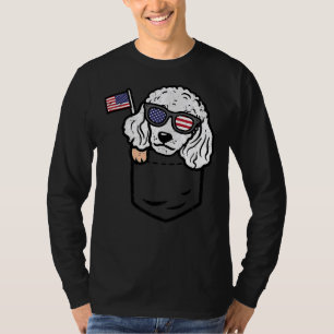 Poodle Pocket Cute American USA 4th Of July Fourth T-Shirt