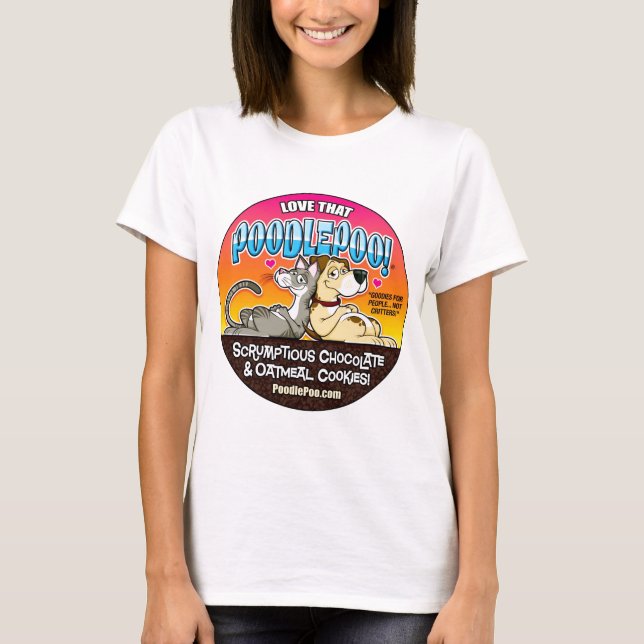Poodle Poo Cookies T-Shirt (Front)