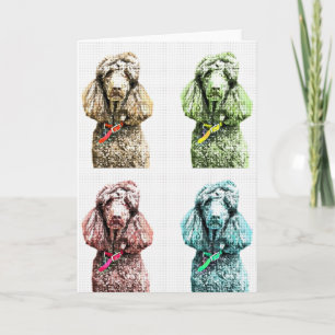 Poodle Pop Art Blank Card by Focus for a Cause